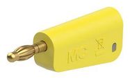 BANANA CONNECTOR, YELLOW, PLUG, 19A