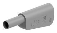 BANANA CONNECTOR, GREY, PLUG, 32A