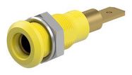 BANANA CONNECTOR, YELLOW, SOCKET, 25A