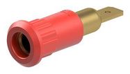 BANANA CONNECTOR, RED, SOCKET, 25A