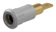 BANANA CONNECTOR, GREY, SOCKET, 25A