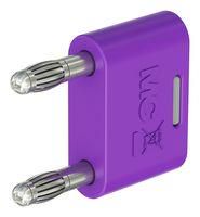 BANANA CONNECTOR, VIOLET, PLUG, 32A