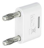 BANANA CONNECTOR, WHITE, PLUG, 32A