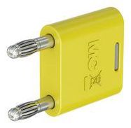 BANANA CONNECTOR, YELLOW, PLUG, 32A