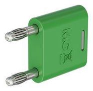 BANANA CONNECTOR, GREEN, PLUG, 32A