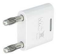 BANANA CONNECTOR, WHITE, PLUG, 32A