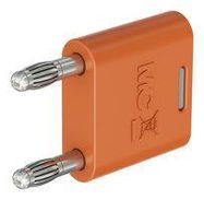 BANANA CONNECTOR, ORANGE, PLUG, 32A