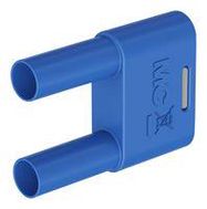 BANANA CONNECTOR, BLUE, PLUG, 32A