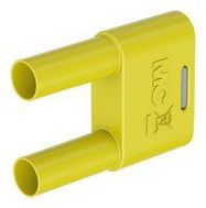 BANANA CONNECTOR, YELLOW, PLUG, 32A