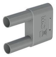 BANANA CONNECTOR, GREY, PLUG, 32A