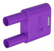 BANANA CONNECTOR, VIOLET, PLUG, 32A