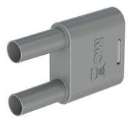 BANANA CONNECTOR, GREY, PLUG, 32A