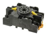 RELAY SOCKET, 11 PIN, DIN RAIL/SCREW/BLK