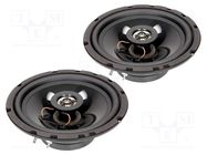 Car loudspeakers; two-way; 165mm; 120W; 65÷20000Hz; 4Ω; 90dB; 2pcs. CL ITALIA