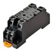 RELAY SOCKET, 8 PIN, 10A, DIN RAIL