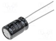 Capacitor: electrolytic; THT; 1000uF; 6.3VDC; Ø8x11.5mm; ±20% SAMWHA