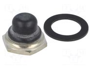 Cap; silicone; Actuator colour: black; 13000X768,13000X778 APEM