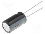 Capacitor: electrolytic; THT; 220uF; 63VDC; Ø10x16mm; Pitch: 5mm SAMWHA