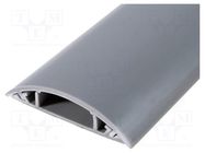 Closed cable trunkings; grey; L: 1m; Mat: PVC; H: 13mm; W: 60mm; 85°C KSS WIRING