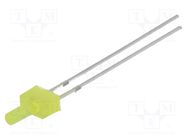 LED; 2mm; yellow; blinking; 68÷100mcd; 90°; 3÷5VDC; 20mA; Front: flat OPTOSUPPLY