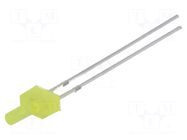 LED; yellow; 2mm; blinking; 68÷100mcd; 90°; 3÷5VDC; 20mA; Front: flat OPTOSUPPLY