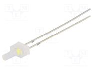 LED; 2mm; white cold; blinking; 90°; 3÷5VDC; 20mA; Lens: diffused OPTOSUPPLY