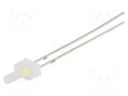LED; white cold; 2mm; blinking; 90°; 3÷5VDC; 20mA; Lens: diffused OPTOSUPPLY