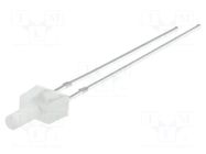 LED; white cold; 2mm; 500÷750mcd; 90°; Front: flat; Pitch: 2.54mm OPTOSUPPLY