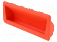 Holder; technopolymer PA; orange; L: 37mm; W: 92mm; F2: 0.5kN; D: 19mm ELESA+GANTER