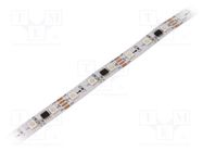 Programmable LED tape; RGB; 5050; LED/m: 60; 10mm; IP20; 140°; 12VDC WORLDSEMI