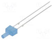 LED; 2mm; blue; 220÷330mcd; 90°; Front: flat; 2.8÷3.6V; Pitch: 2.54mm OPTOSUPPLY