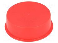 Plugs; Body: red; Out.diam: 62.5mm; H: 20mm; Mat: LDPE; push-in; round SUNDPLAST