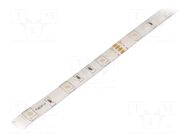 LED tape; RGB; 5060; LED/m: 30; 10mm; brown PCB; 120°; 7.2W/m; 12VDC OPTOFLASH
