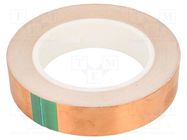 Tape: electrically conductive; W: 25mm; L: 33m; Thk: 0.08mm; copper 