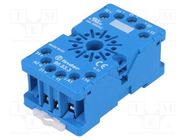 Socket; PIN: 11; 10A; 250VAC; on panel,for DIN rail mounting FINDER