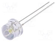 LED; 8mm; white cold; 3000÷4000mcd; 100°; Front: convex; 2.8÷3.6VDC OPTOSUPPLY