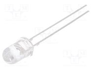 LED; 5mm; red; 1120÷1560mcd; 30°; Front: convex; 5VDC; No.of term: 2 OPTOSUPPLY