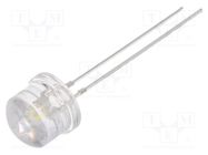 LED; 8mm; white warm; 1560÷2180mcd; 100°; Front: convex; 2.8÷3.6VDC OPTOSUPPLY