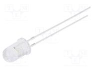 LED; 5mm; white warm; 2180÷3000mcd; 30°; Front: convex; 12VDC OPTOSUPPLY