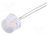 LED; 8mm; pink; 500÷750mcd; 100°; Front: convex; 2.8÷3.6VDC OPTOSUPPLY