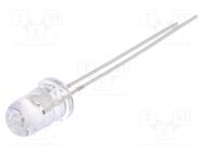 LED; 5mm; blue; 1560÷2180mcd; 30°; Front: convex; 12V; No.of term: 2 