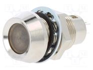 Indicator: LED; recessed; white cold; 24÷28VDC; Ø12.7mm; IP67 MARL