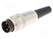 Connector: M16; plug; male; PIN: 3; 5A; 250V; soldering; for cable LUMBERG