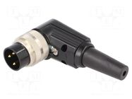 Connector: M16; plug; male; PIN: 3; 5A; 250V; soldering; for cable LUMBERG