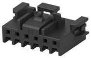 CONNECTOR HOUSING, PLUG, 6POS, 2MM, BLK