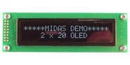 OLED MODULE, COB, 20X2, SPI, 5V