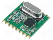 Module: RF; FM transceiver; FSK; 868MHz; SPI; -121dBm; 1.8÷3.6VDC HOPE MICROELECTRONICS