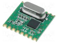 Module: RF; FM receiver; FSK; 433.92MHz; SPI; -121dBm; 1.8÷3.6VDC HOPE MICROELECTRONICS