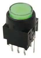 PB SW, DPDT-NC, 0.1A, 30V, TH