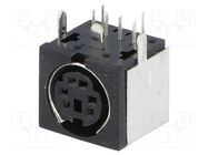 Connector: DIN mini; socket; female; PIN: 6; shielded; THT; on PCBs LUMBERG